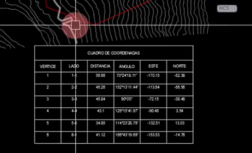 Cuadro de Coordenadas CCO en AutoCAD